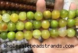 CAA3430 15 inches 14mm faceted round agate beads wholesale