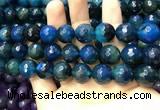 CAA3436 15 inches 14mm faceted round agate beads wholesale