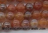 CAA3500 15.5 inches 4mm round AB-color fire agate beads wholesale