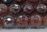 CAA3510 15.5 inches 8mm faceted round AB-color fire agate beads