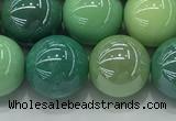 CAA3519 15.5 inches 12mm round AB-color grass agate beads wholesale