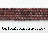 CAA3628 15.5 inches 4mm faceted round Portuguese agate beads