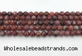 CAA3629 15.5 inches 6mm faceted round Portuguese agate beads