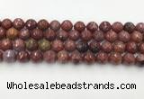 CAA3630 15.5 inches 8mm faceted round Portuguese agate beads