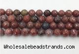 CAA3632 15.5 inches 12mm faceted round Portuguese agate beads