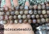 CAA3638 15.5 inches 8mm round flower agate beads wholesale