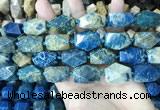 CAA3713 15*22mm - 16*25mm faceted nuggets chrysanthemum agate beads