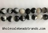 CAA3779 15.5 inches 18mm faceted round agate druzy geode beads