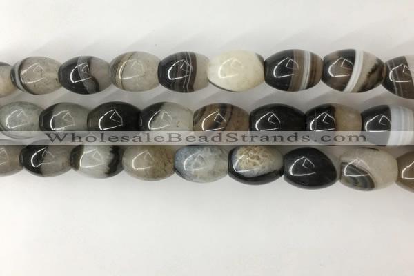 CAA3786 15.5 inches 12*16mm rice agate druzy geode beads