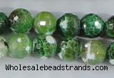 CAA379 15.5 inches 16mm faceted round fire crackle agate beads