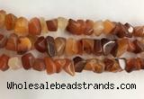 CAA3808 15.5 inches 10*14mm - 12*16mm faceted nuggets red agate beads