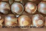 CAA3856 15 inches 8mm round tibetan agate beads wholesale