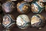 CAA3871 15 inches 8mm round tibetan agate beads wholesale