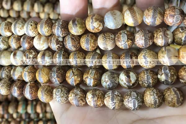 CAA3891 15 inches 10mm round tibetan agate beads wholesale