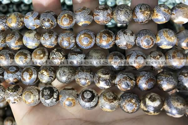 CAA3906 15 inches 10mm round tibetan agate beads wholesale