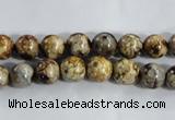 CAA392 15.5 inches 6mm round fire crackle agate beads wholesale