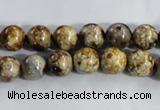 CAA393 15.5 inches 8mm round fire crackle agate beads wholesale