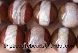 CAA3931 15 inches 8mm round tibetan agate beads wholesale