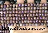 CAA4000 15.5 inches 4mm round purple crazy lace agate beads