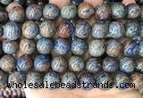 CAA4014 15.5 inches 16mm round blue crazy lace agate beads