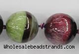 CAA403 15.5 inches 24mm round agate druzy geode gemstone beads