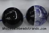 CAA404 15.5 inches 24mm round agate druzy geode gemstone beads