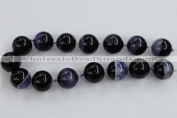 CAA404 15.5 inches 24mm round agate druzy geode gemstone beads