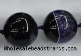 CAA405 15.5 inches 24mm round agate druzy geode gemstone beads