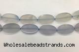 CAA4075 15.5 inches 30*50mm oval blue agate gemstone beads