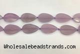 CAA4076 15.5 inches 30*50mm flat teardrop purple agate gemstone beads