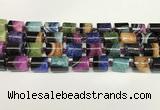 CAA4336 15.5 inches 14mm tube agate druzy geode beads wholesale