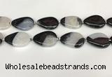 CAA4354 15.5 inches 25*35mm flat teardrop agate druzy geode beads