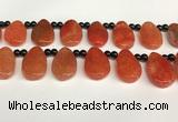 CAA4362 Top drilled 20*30mm freeform dragon veins agate beads