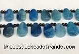 CAA4364 Top drilled 20*30mm freeform dragon veins agate beads