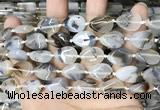 CAA4375 15.5 inches 12*16mm flat teardrop Montana agate beads