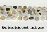 CAA4384 15.5 inches 14mm flat round Montana agate beads