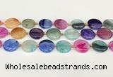 CAA4412 15.5 inches 20mm flat round agate druzy geode beads