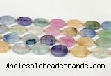 CAA4425 15.5 inches 15*20mm oval agate druzy geode beads