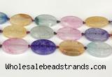 CAA4437 15.5 inches 25*35mm oval agate druzy geode beads