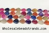 CAA4500 15.5 inches 16*16mm flat teardrop dragon veins agate beads