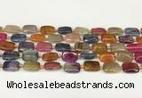 CAA4502 15.5 inches 10*14mm rectangle dragon veins agate beads