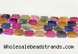 CAA4504 15.5 inches 13*18mm rectangle dragon veins agate beads