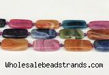 CAA4506 15.5 inches 13*30mm rectangle dragon veins agate beads