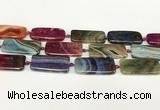 CAA4507 15.5 inches 20*40mm rectangle dragon veins agate beads