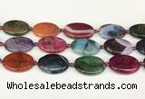 CAA4515 15.5 inches 22*30mm oval dragon veins agate beads