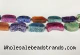 CAA4541 15.5 inches 22*32mm - 25*35mm freefrom agate druzy geode beads