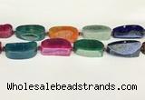 CAA4542 15.5 inches 23*35mm - 25*40mm freefrom agate druzy geode beads