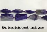 CAA4545 15.5 inches 20*28mm - 21*42mm pyramid agate druzy geode beads