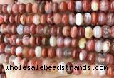 CAA4562 15.5 inches 6*8mm - 6*9mm rondelle south red agate beads