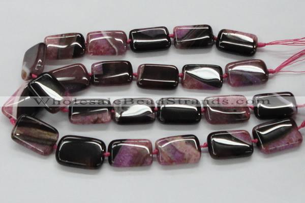 CAA473 15.5 inches 18*28mm rectangle agate druzy geode beads